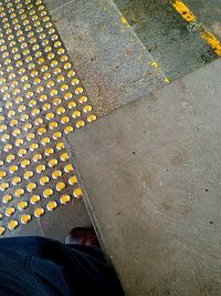 High angle view of road