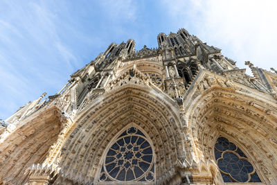 Low angle view of traditional building against sky