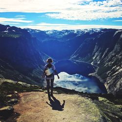 Tourists enjoying on mountain