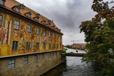 View of canal along buildings