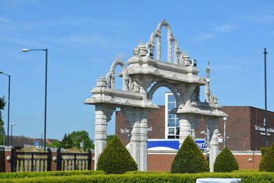 Low angle view of historical building against sky