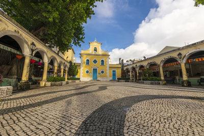 Chapel of st. francis xavier in the xharming village of coloane in macau