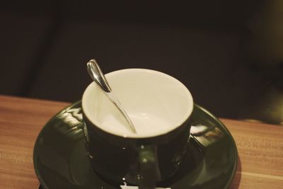 Close-up of coffee cup