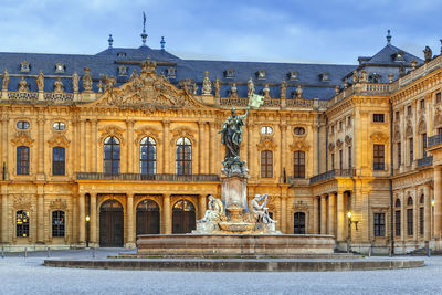 Statue of historic building in city