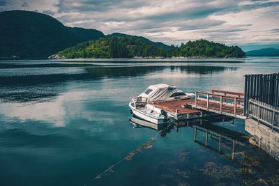 Scenic view of lake in norway