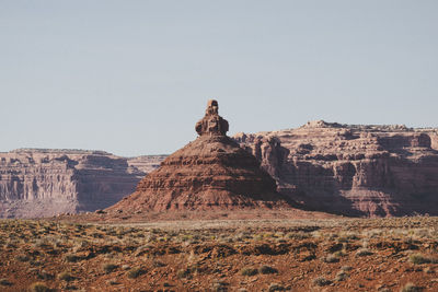 Unique rock formations in the valley of the gods, utah