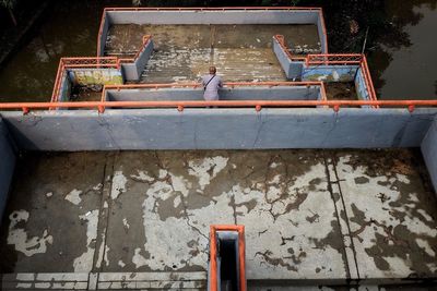 Man at construction site