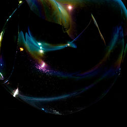 Close-up of illuminated bubbles