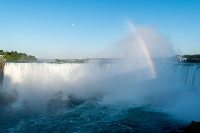 Scenic view of waterfall