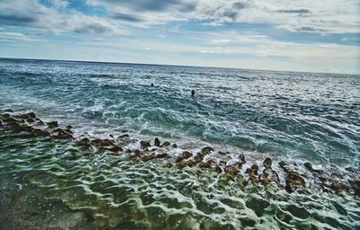 Scenic view of sea against sky