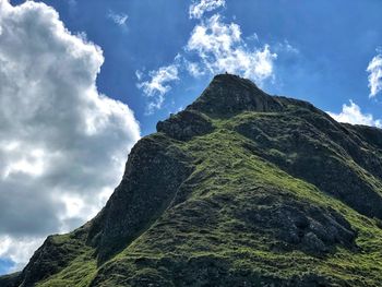 Low angle view of mountain against sky