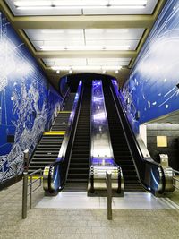 Staircase in illuminated room