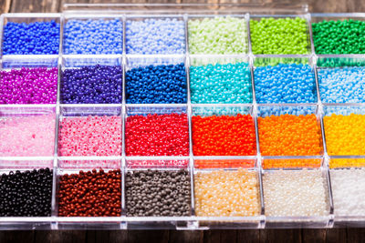 Full frame shot of multi colored candies in market