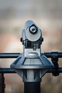 Close-up of coin-operated binoculars