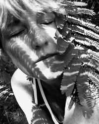 Close-up portrait of statue