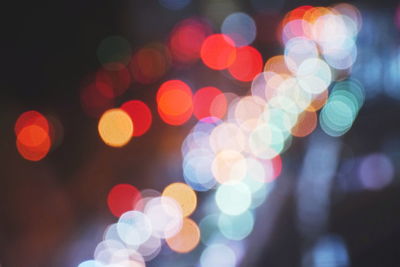 Defocused image of illuminated lights