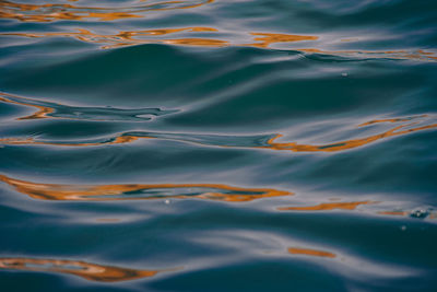 High angle view of reflection in lake