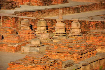 Stone wall of historic building