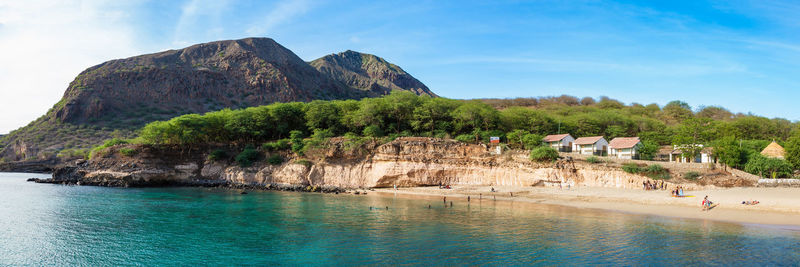 Panoramic view of beach against sky