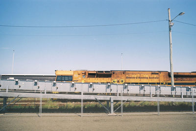 Train against clear sky