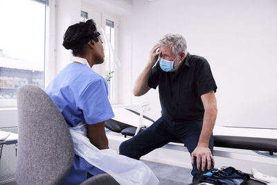 Senior man having doctor appointment