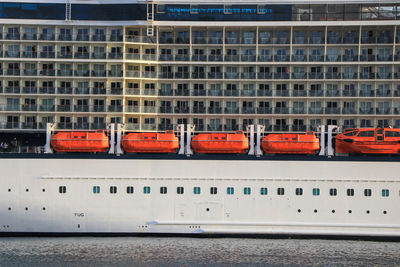 Cabins of a modern cruise ship