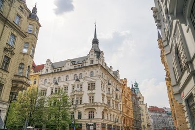 Low angle view of buildings in city