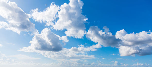 Low angle view of clouds in blue sky