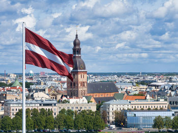 Low angle view of buildings in city