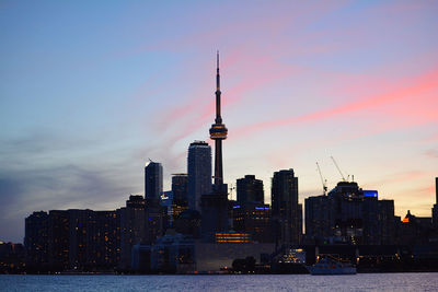 Buildings in city against sky