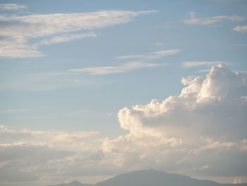 Low angle view of clouds in sky