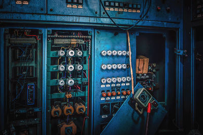 Close-up of control panel