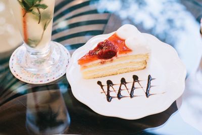 Close-up of cake on table