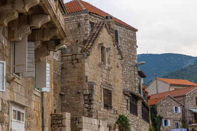 Low angle view of buildings against sky