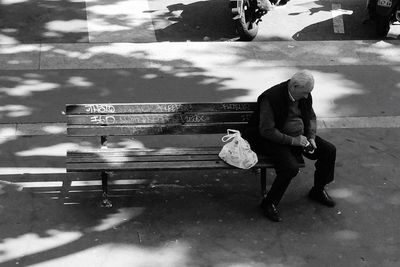 Full length of man on road in city