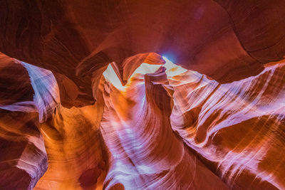 Low angle view of a rock formation