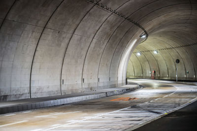 View of empty tunnel