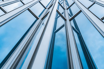 Low angle view of modern building against sky