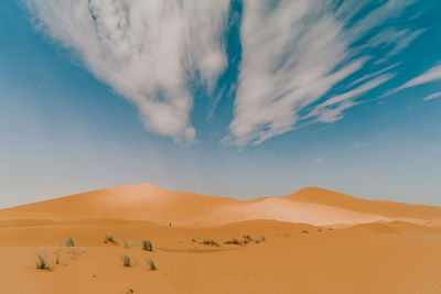 Scenic view of desert against sky