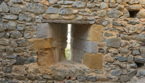 View of stone wall