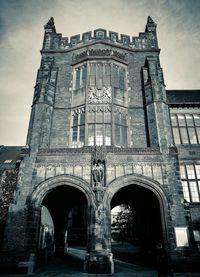 Low angle view of historic building against sky