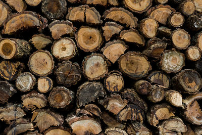 Full frame shot of logs