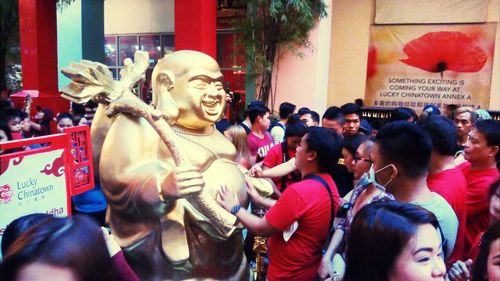 Group of people at music concert