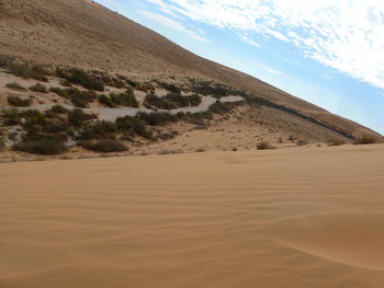 Scenic view of desert against sky