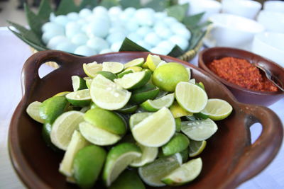 High angle view of salad in plate