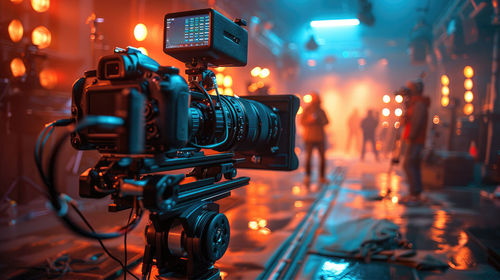 Close-up of camera