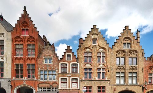 Low angle view of buildings against sky