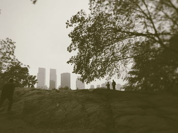 Silhouette of buildings against sky