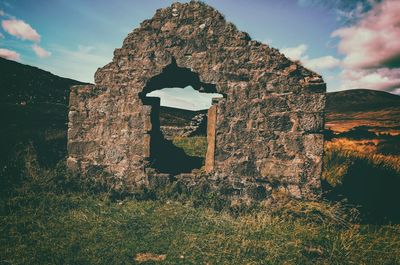 Abandoned built structure against sky