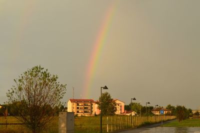 Rainbow over landscape